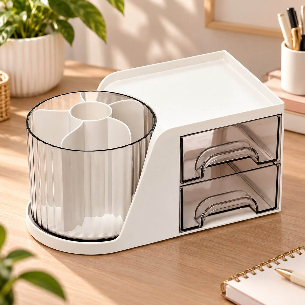 organisateur de bureau studyspin blanc