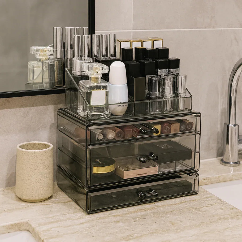 Rangement Maquillage | GlamClear™ - Rayon de Sérénité