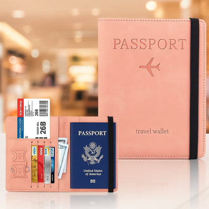 pochette et housse passeport aeris rose