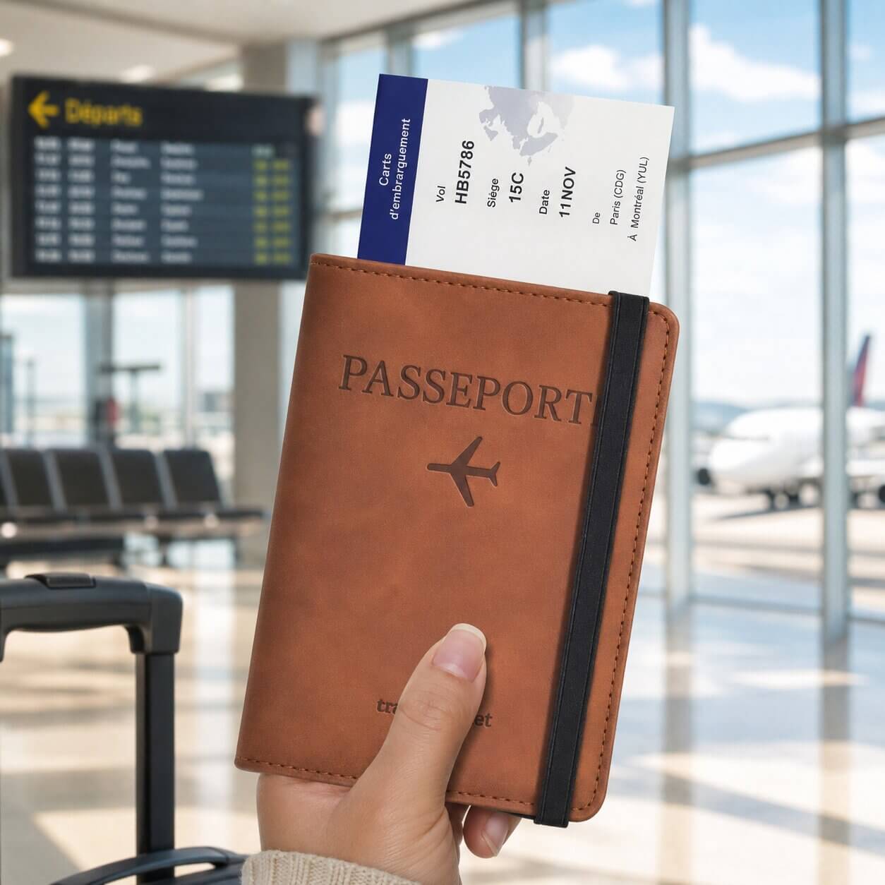 pochette et housse passeport aeris soigné