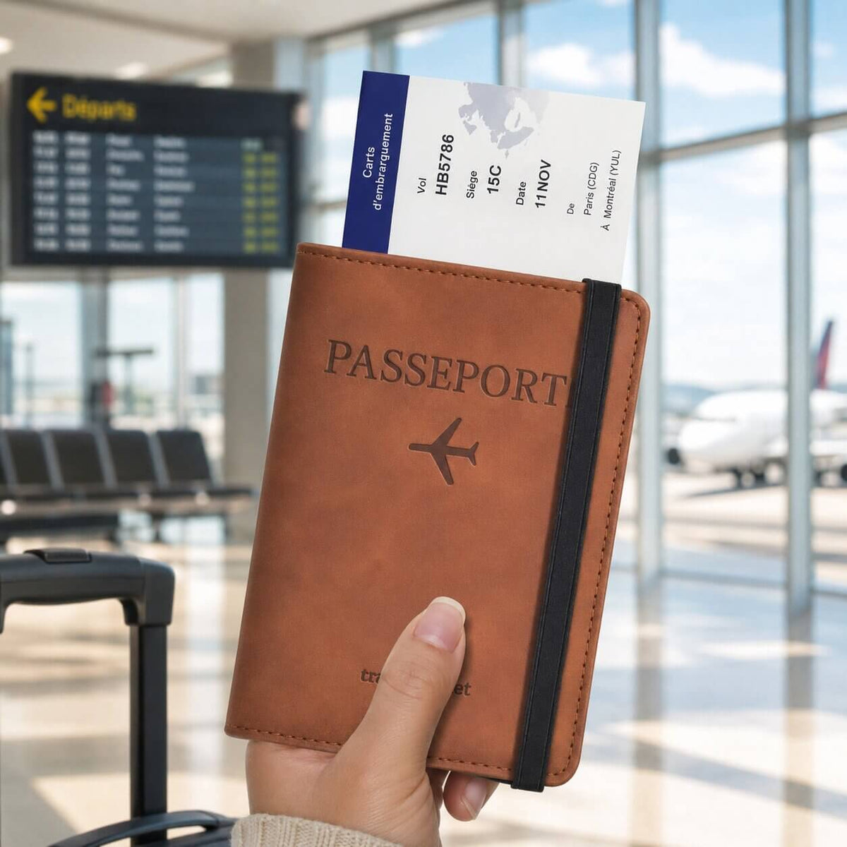 pochette et housse passeport aeris soigné