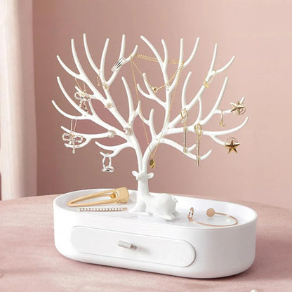 Présentoir à Bijoux | Cerf avec Tiroir - Rayon de Sérénité