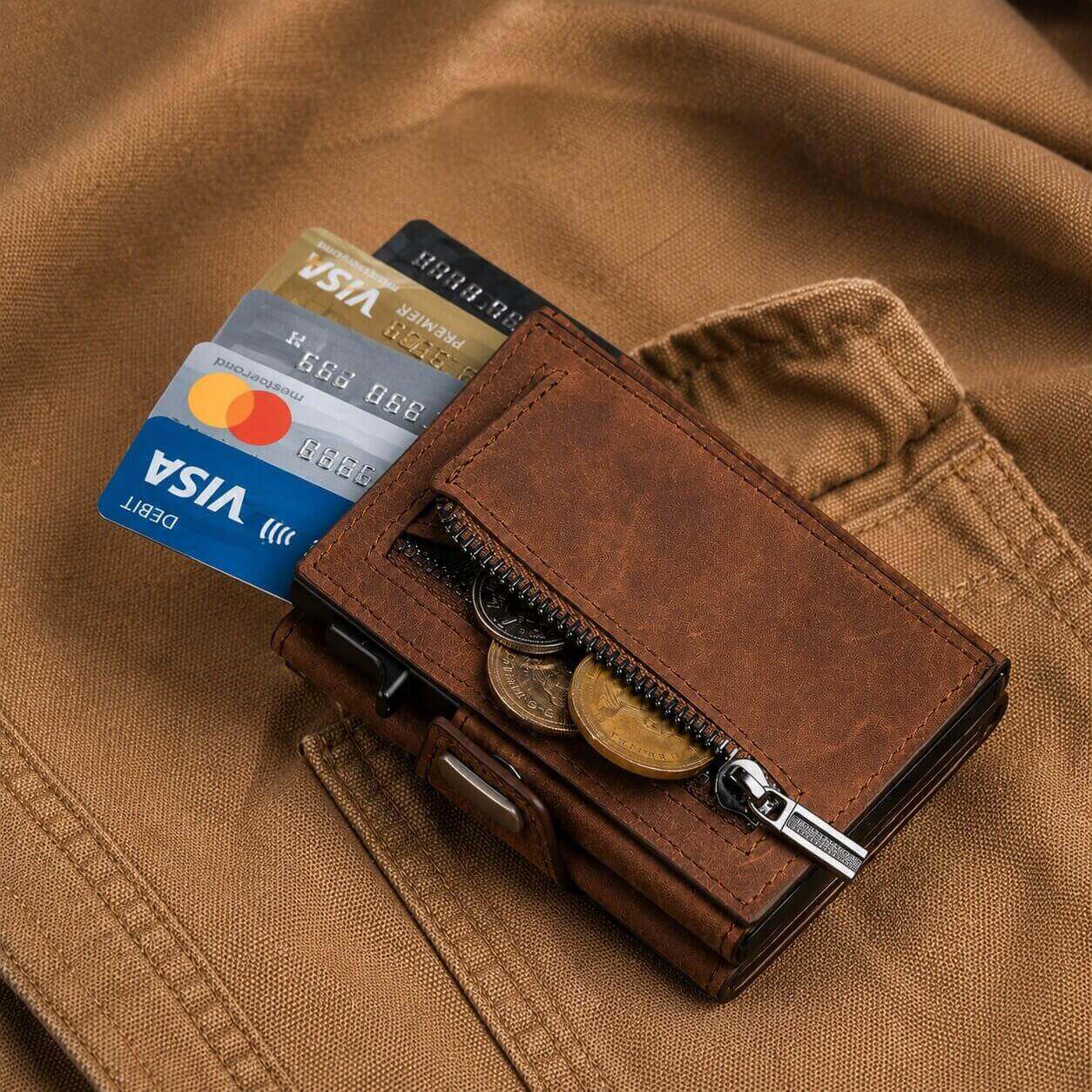 porte carte et portefeuille homme en cuir veritable masculin