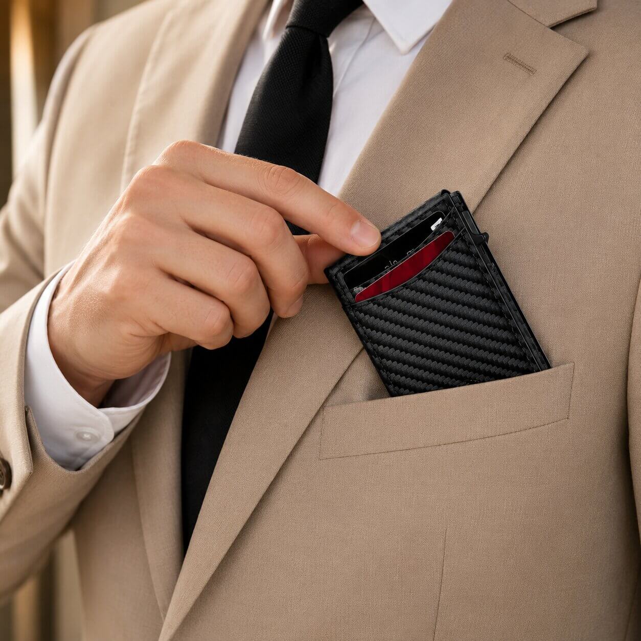 Portefeuille Homme, Porte Carte Éjectable Clapé – Cardeo™