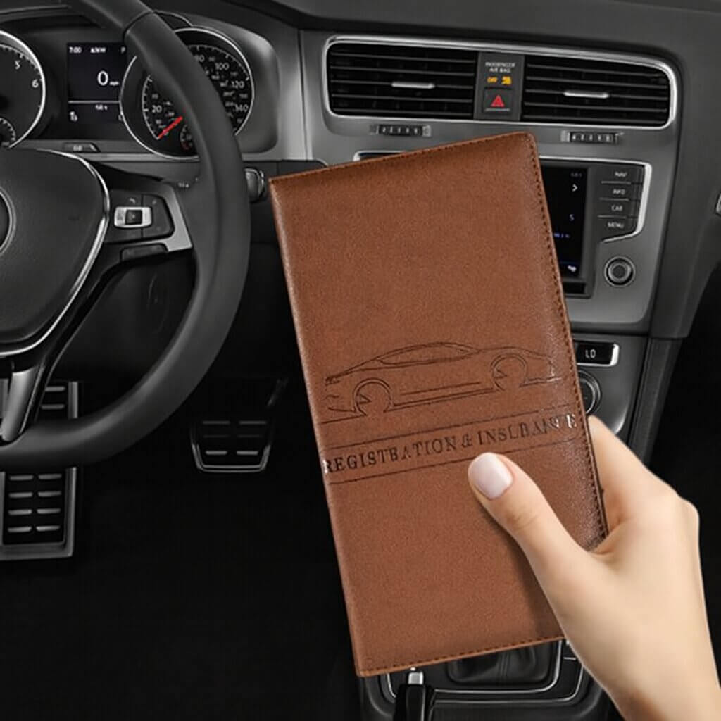 porte carte voiture efficace marron