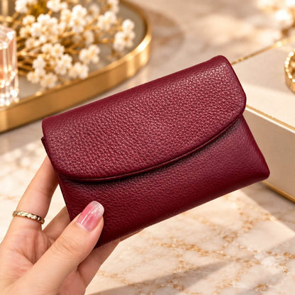 portefeuille court pour femme celiane en cuir véritable intemporel