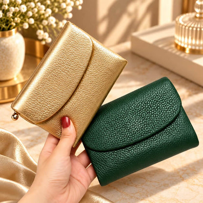 portefeuille court pour femme celiane en cuir véritable sympa