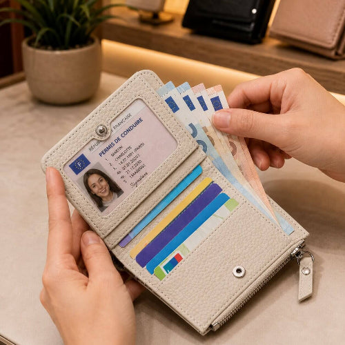 portefeuille femme format court élancia en cuir véritable bien pensé