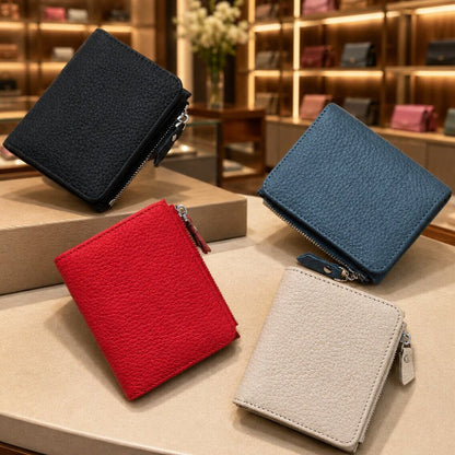 Portefeuille Femme  en Cuir Véritable - Élancia™