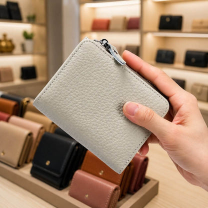 portefeuille femme format court élancia en cuir véritable de bon qualité