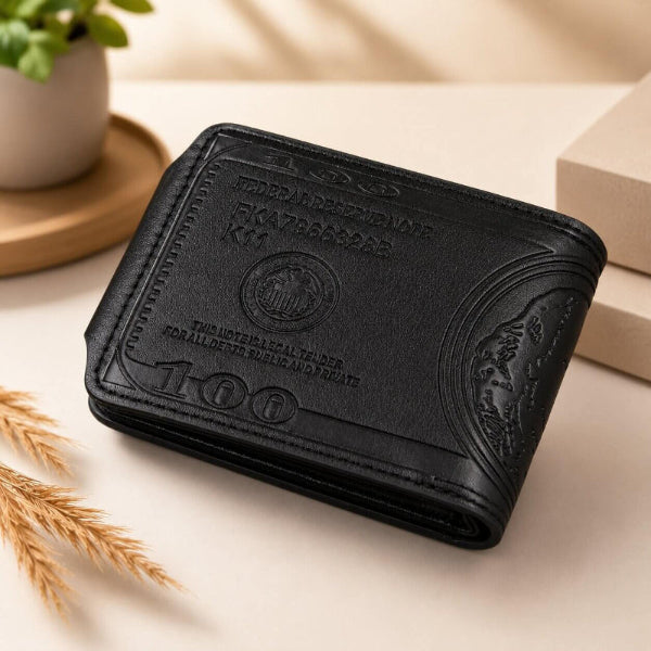 portefeuille court pour homme avec motif en dollar intuitif