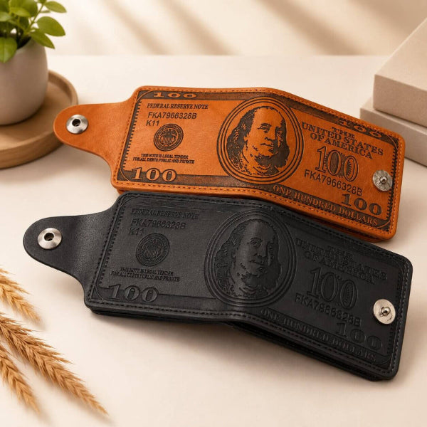 portefeuille court pour homme avec motif en dollar unique stylé