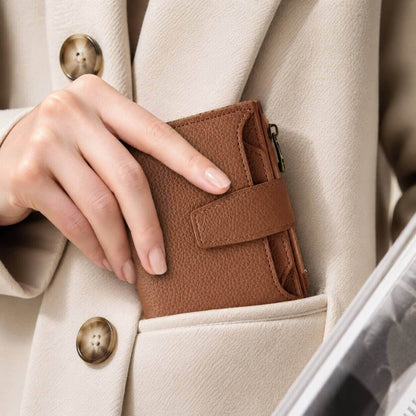portefeuille court pour femme en cuir véritable allure prestige leger