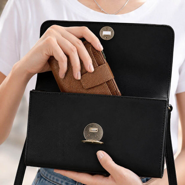 portefeuille court pour femme en cuir véritable allure prestige se glisse facilement