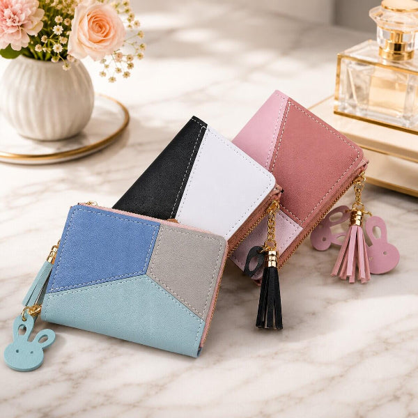 portefeuille femme en cuir PU petit opérationnel