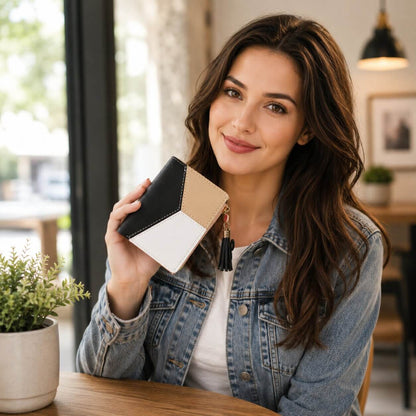 portefeuille femme en cuir PU petit urbain