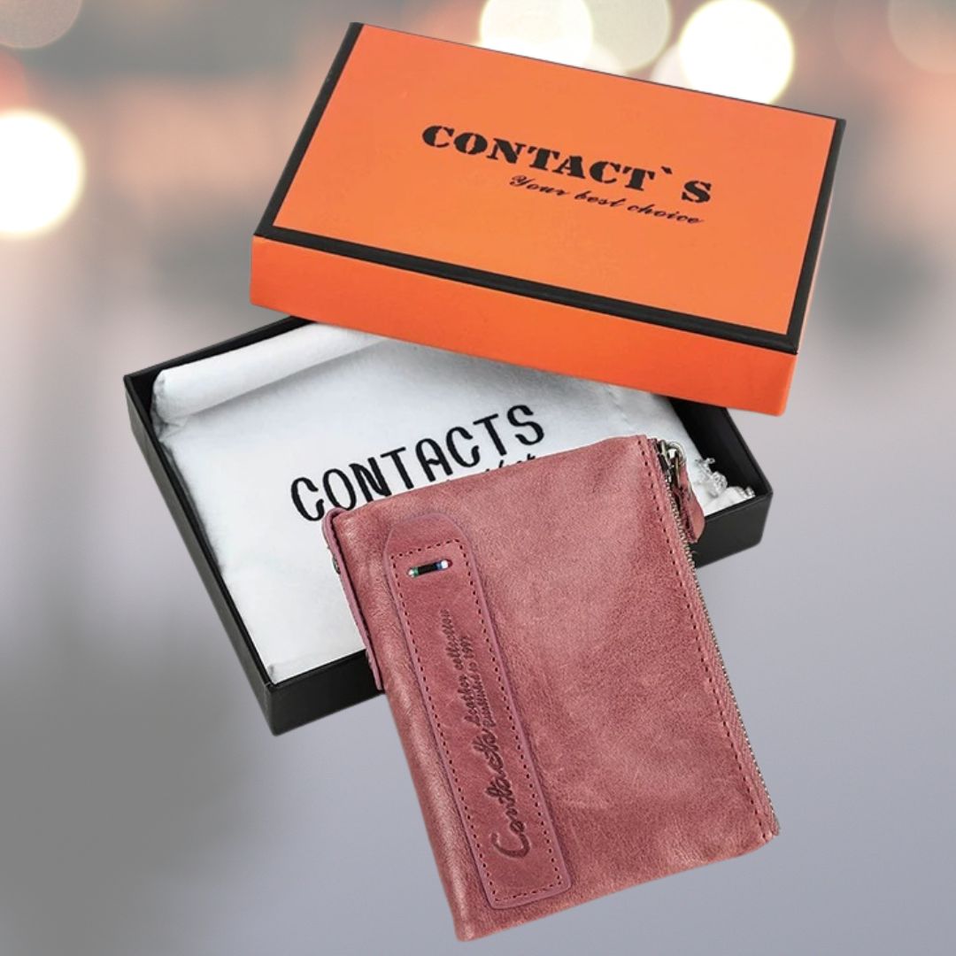 portefeuille-femme-cuir-veritable-rose