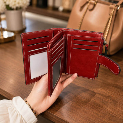 portefeuille pour femme en cuir 3 plis