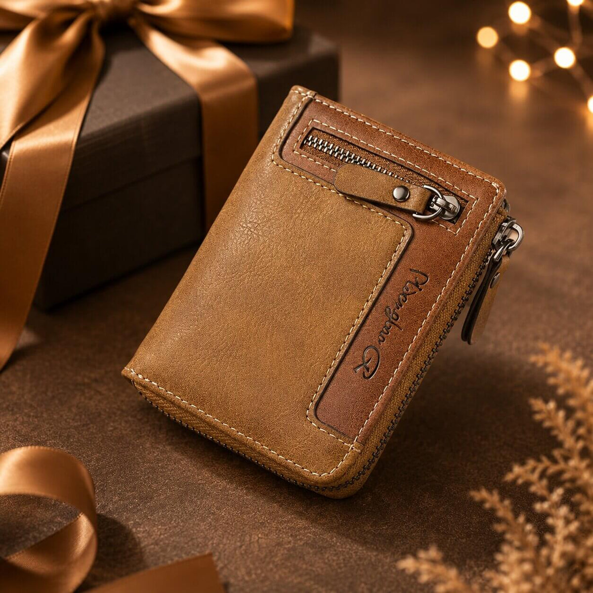 portefeuille pour homme actif parcours marron