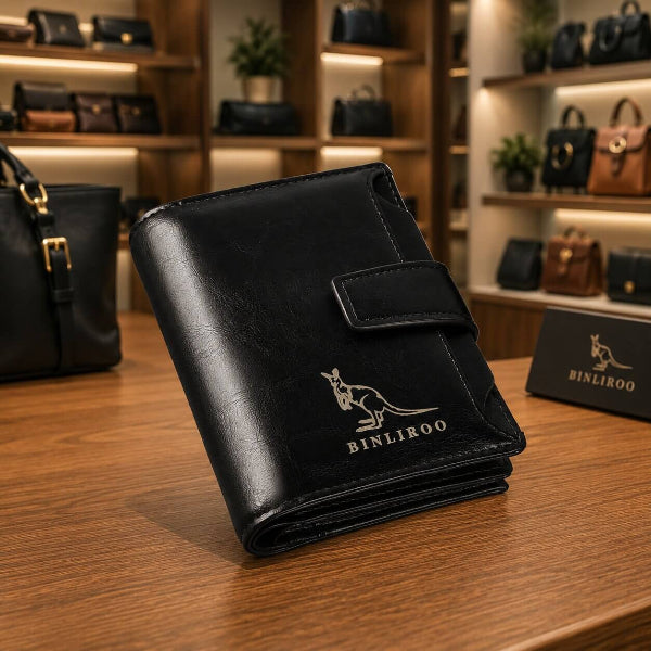 portefeuille homme en cuir bemawallet  noir chic