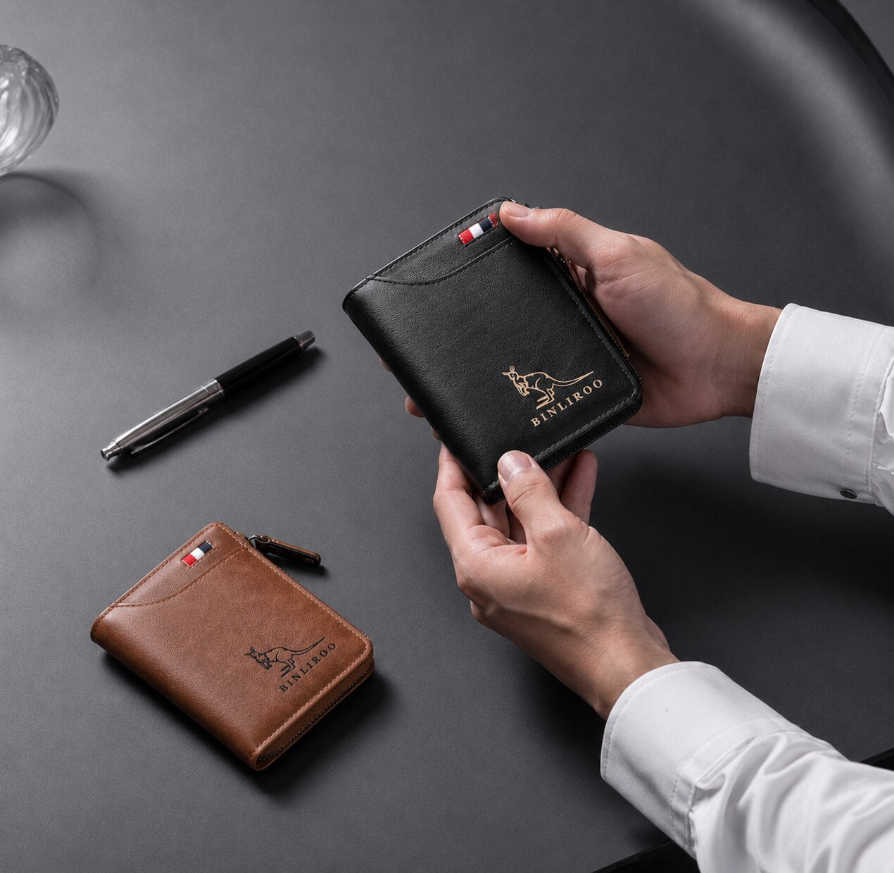 portefeuille homme en cuir pu elite