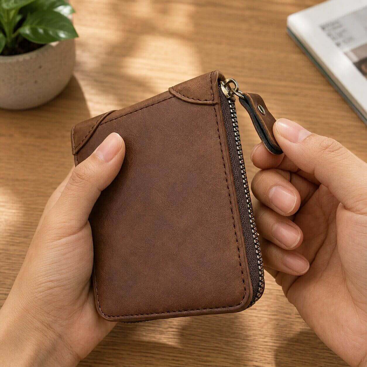 portefeuille homme en cuir gentis facile a utiliser