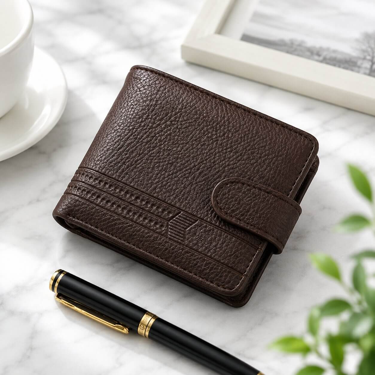 portefeuille homme en cuir kortéo marron fiable