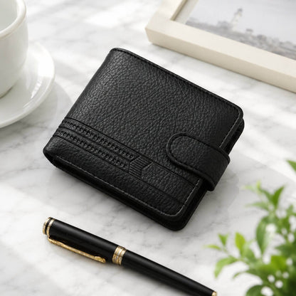 portefeuille homme en cuir kortéo noir fiable