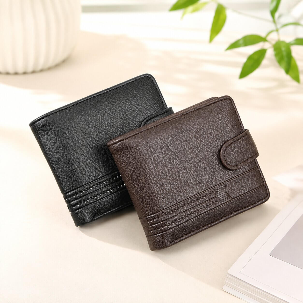 portefeuille homme en cuir kortéo solide et chic