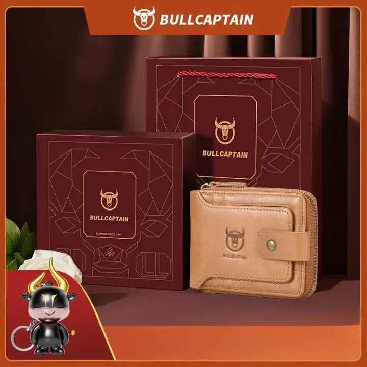 Portefeuille Homme en Cuir Véritable | BullCaptain Vintage - Rayon de Sérénité