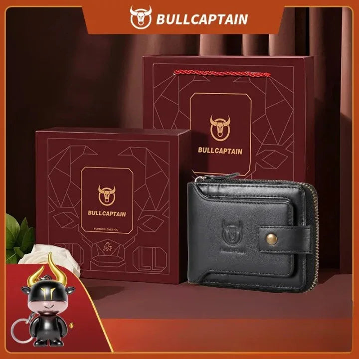 Portefeuille Homme en Cuir Véritable | BullCaptain Vintage - Rayon de Sérénité