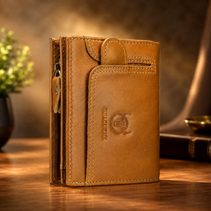 Portefeuille Homme en Cuir Véritable - BullCaptain Classique