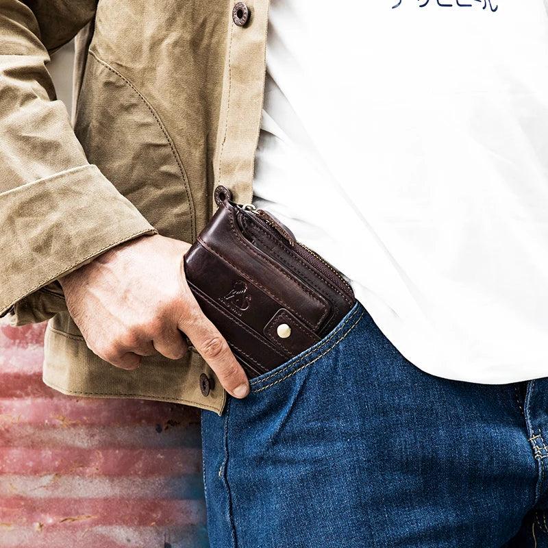 Portefeuille Homme en Cuir Véritable | BullCaptain Vintage - Rayon de Sérénité