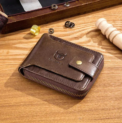 Portefeuille Homme en Cuir Véritable | BullCaptain Vintage - Rayon de Sérénité