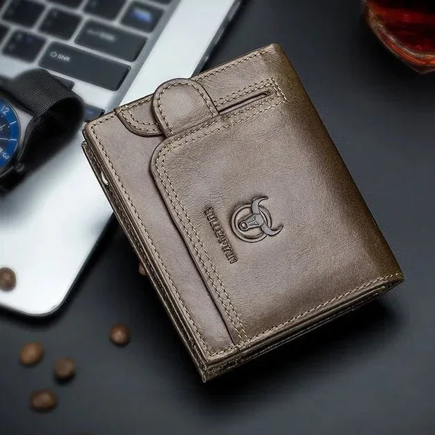 Portefeuille Homme en Cuir Véritable | BullCaptain Classique - Rayon de Sérénité