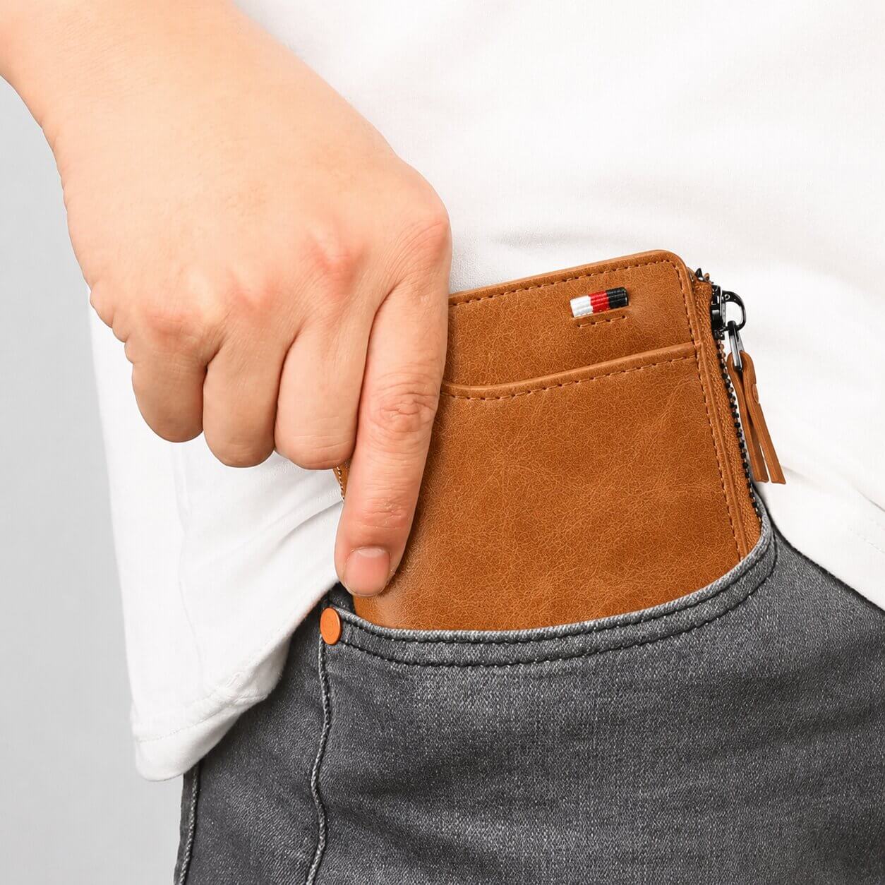 portefeuille homme en cuir pu style