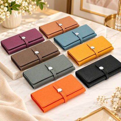 portefeuille long femme celeste plusieurs couleurs