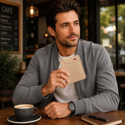 portefeuille mini pour homme en cuir benjamin léger moderne