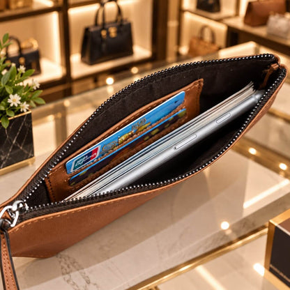 portefeuille pochette en cuir véritable calveo accessible