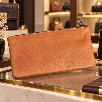 portefeuille pochette en cuir véritable calveo soigné