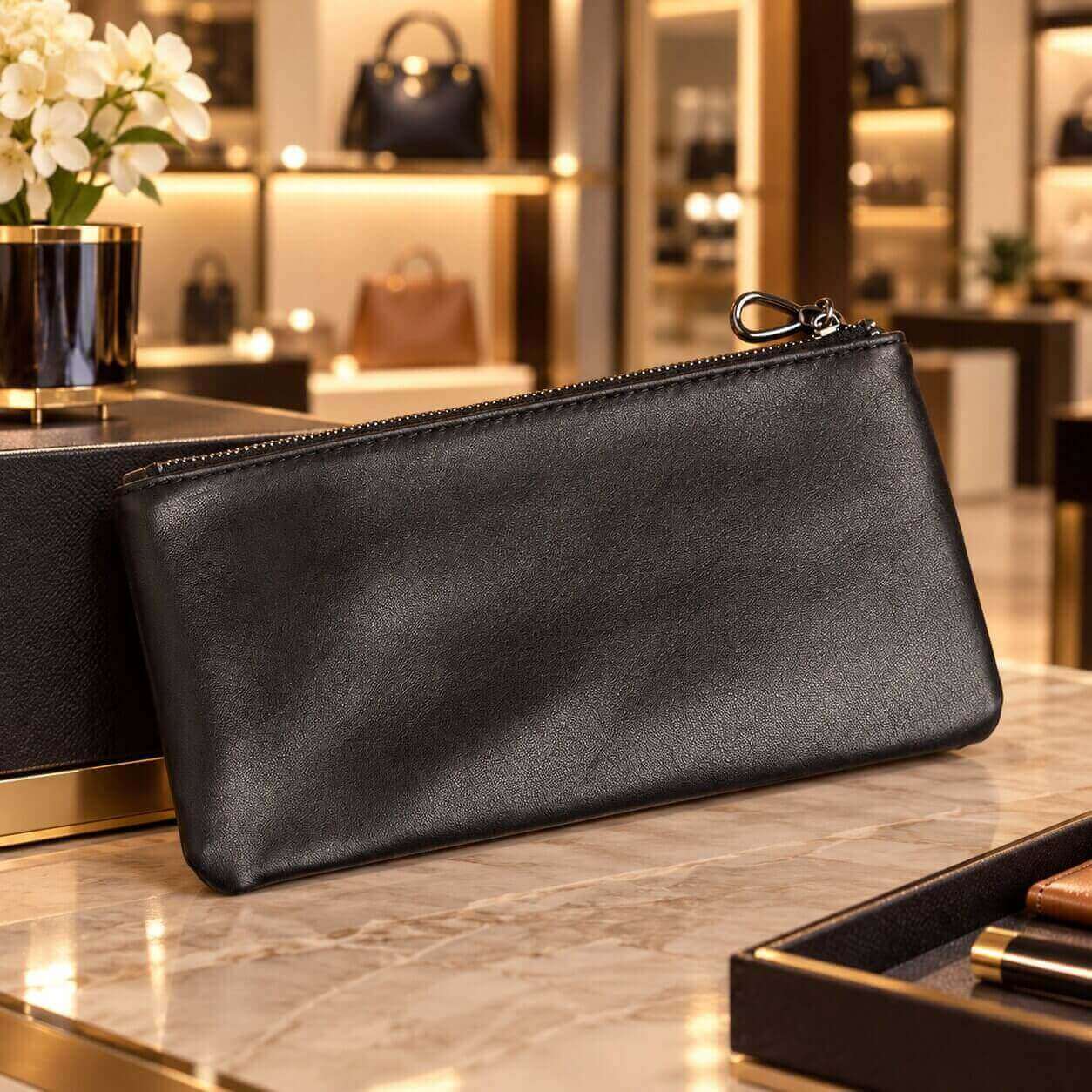 portefeuille pochette en cuir véritable calveo stable