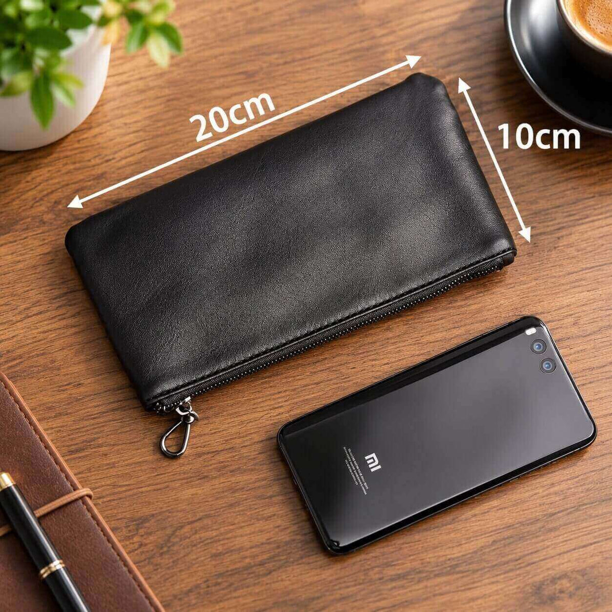 portefeuille pochette en cuir véritable calveo tailles