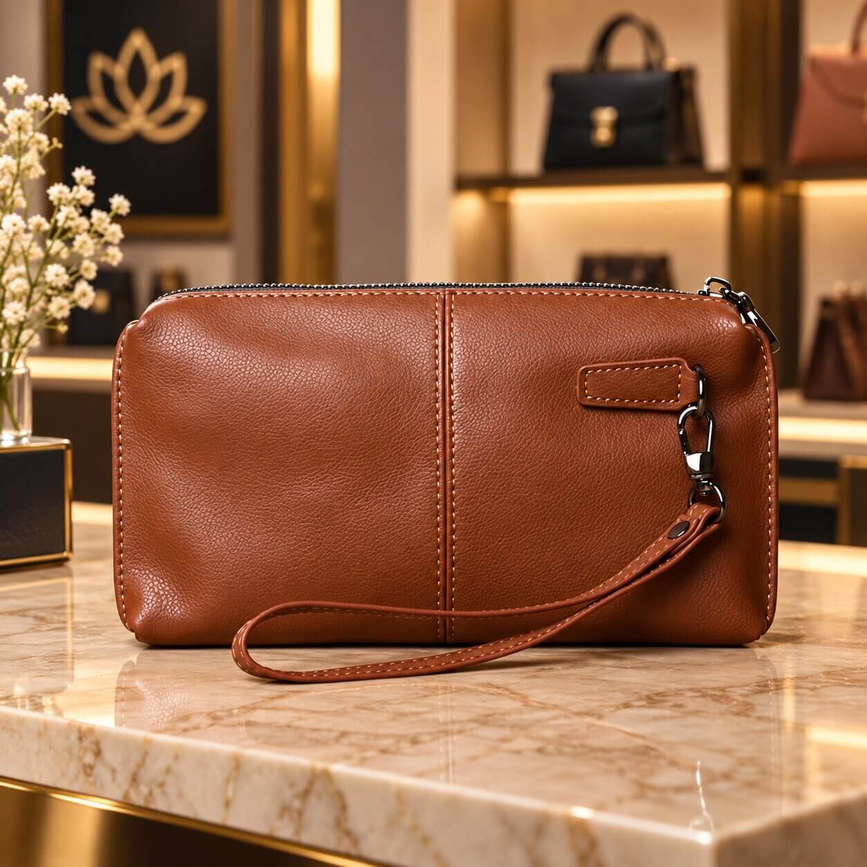 portefeuille pochette en cuir véritable elvane pratique