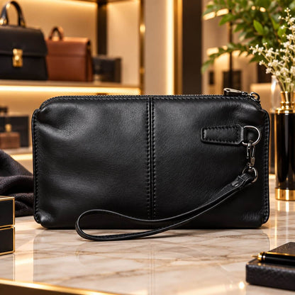 portefeuille pochette en cuir véritable elvane sympa