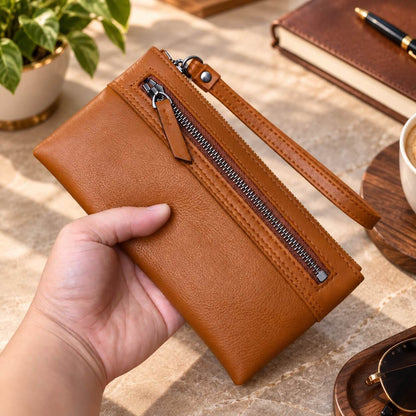 portefeuille pochette en cuir véritable varen chic