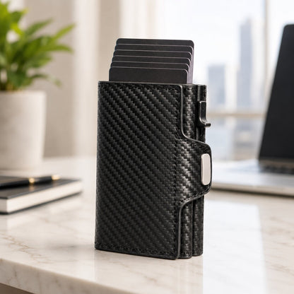 Portefeuille, porte carte en cuir véritable - PopCard™