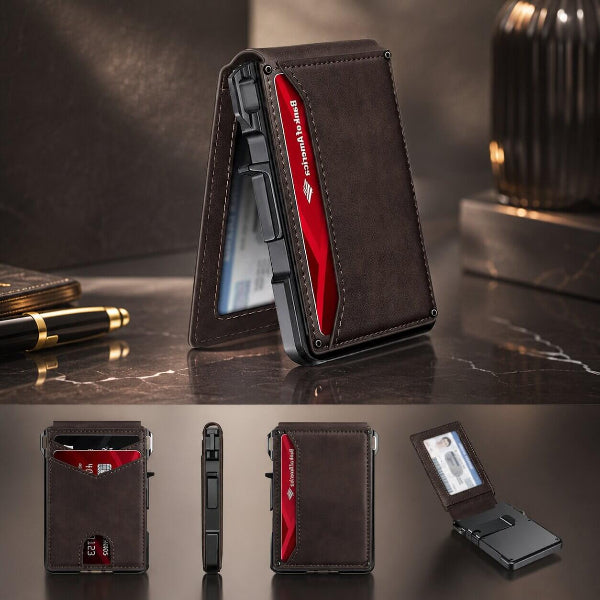 Portefeuille Homme, Porte Carte Éjectable Clapé – Cardeo™