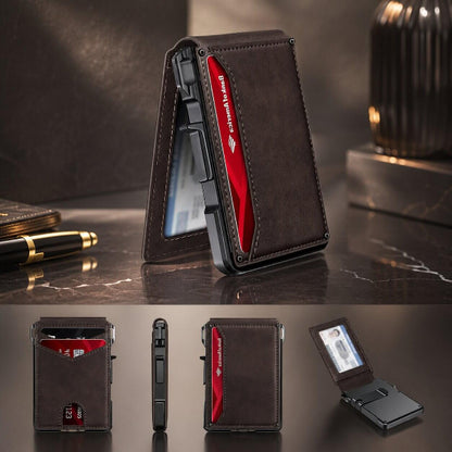 Portefeuille Homme, Porte Carte Éjectable Clapé – Cardeo™