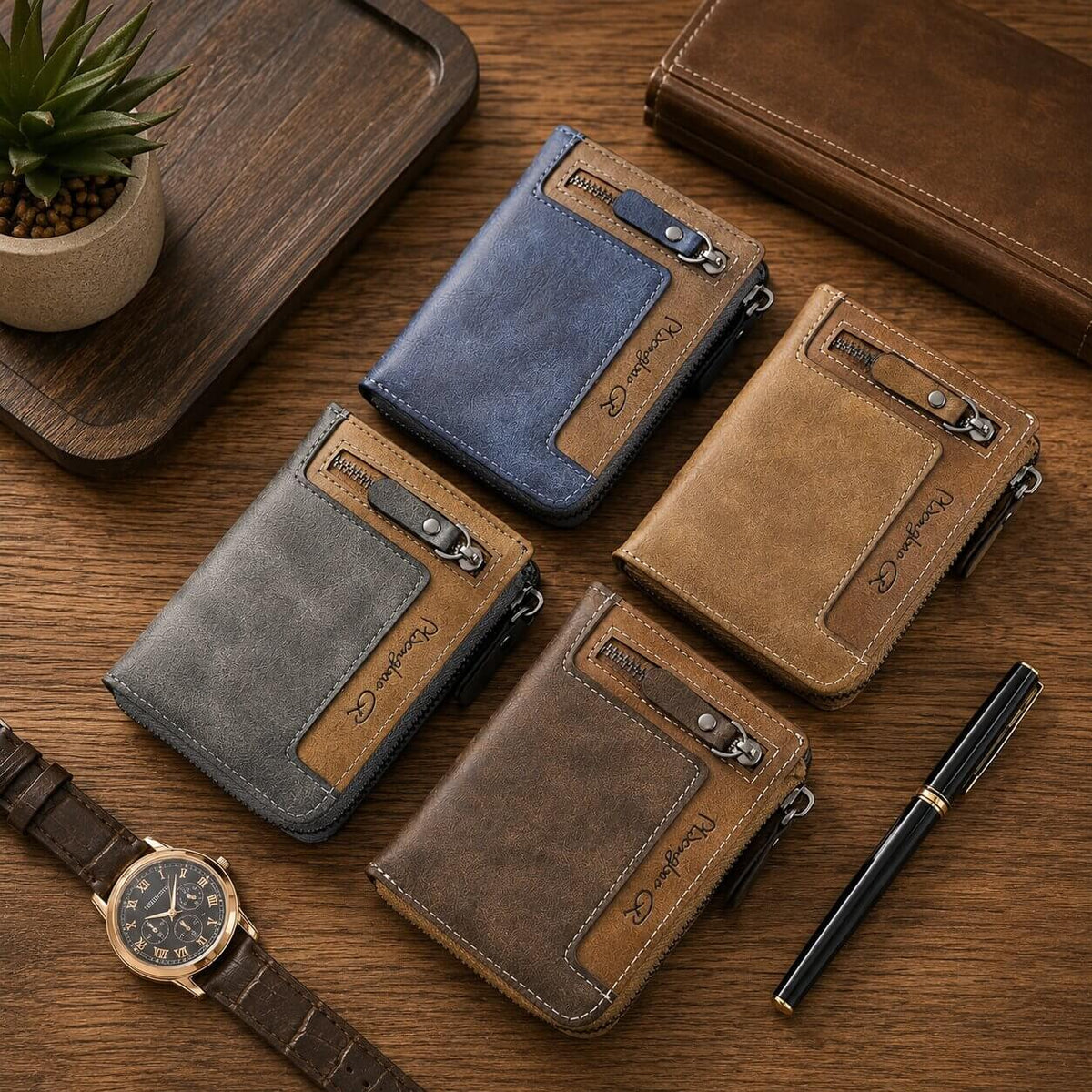 portefeuille homme en cuir parcours de bon qualité