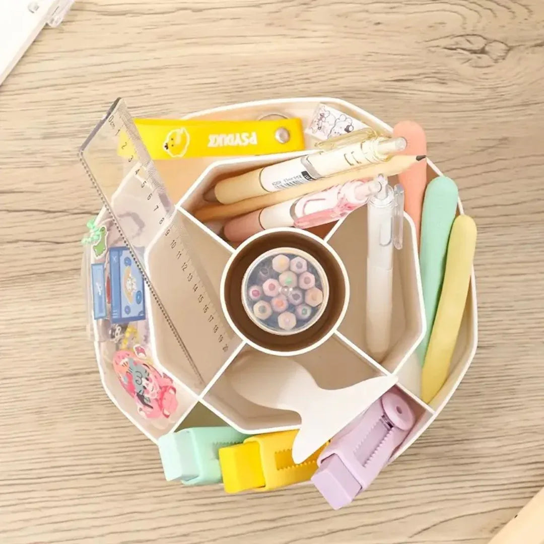 Pot a Crayon rotatif à 360° - Rangement Bureau - Rayon de Sérénité